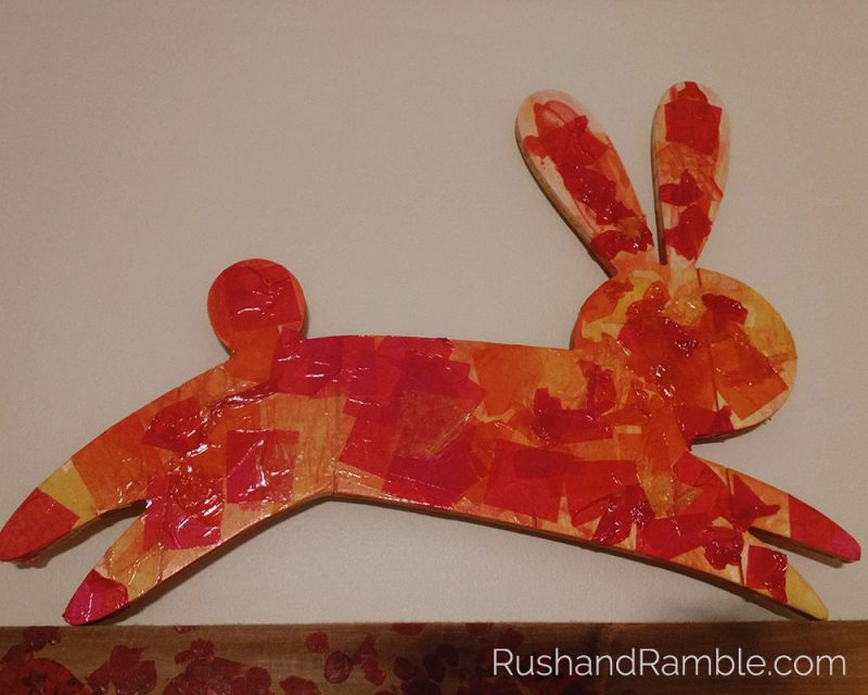 Easter Crafts - Tissue Paper Rabbit | Rush & Ramble