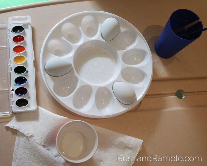 Easter Crafts - Watercolor Eggs | Rush & Ramble